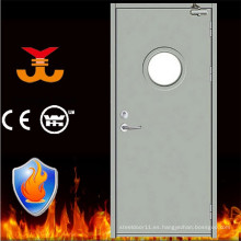 Escape Fire resistant con puerta de acero redonda de vidrio